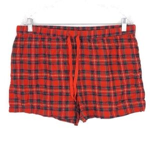 Dip Plaid Sleepwear Shorts Womens L Coquette Loungewear Winter Pajama Sleep